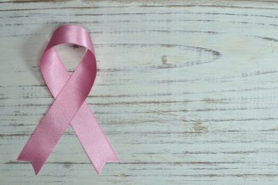 Pink breast cancer awareness ribbon