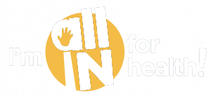 all in for health logo white and yellow All IN for Health logo